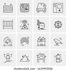 16 Business Universal Icons Vector. Creative Icon Illustration to use in web and Mobile Related project.