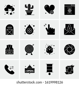 16 Business Universal Icons Vector. Creative Icon Illustration to use in web and Mobile Related project.