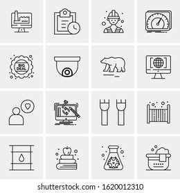16 Business Universal Icons Vector. Creative Icon Illustration to use in web and Mobile Related project.