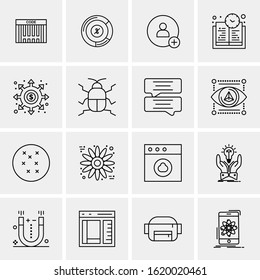 16 Business Universal Icons Vector. Creative Icon Illustration to use in web and Mobile Related project.