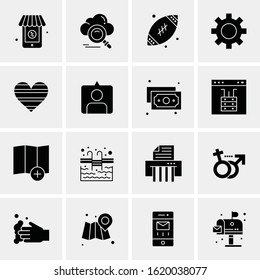 16 Business Universal Icons Vector. Creative Icon Illustration to use in web and Mobile Related project.