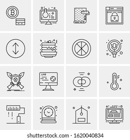 16 Business Universal Icons Vector. Creative Icon Illustration to use in web and Mobile Related project.