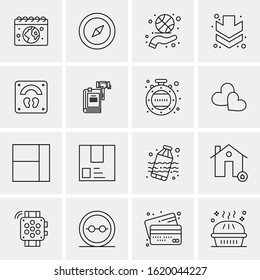 16 Business Universal Icons Vector. Creative Icon Illustration to use in web and Mobile Related project.