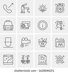 16 Business Universal Icons Vector. Creative Icon Illustration to use in web and Mobile Related project.