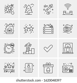 16 Business Universal Icons Vector. Creative Icon Illustration to use in web and Mobile Related project.