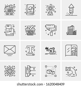 16 Business Universal Icons Vector. Creative Icon Illustration to use in web and Mobile Related project.