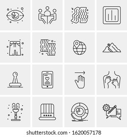 16 Business Universal Icons Vector. Creative Icon Illustration to use in web and Mobile Related project.