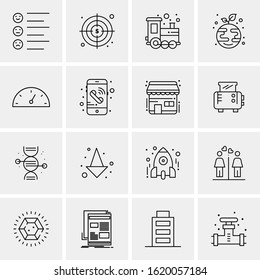 16 Business Universal Icons Vector. Creative Icon Illustration to use in web and Mobile Related project.