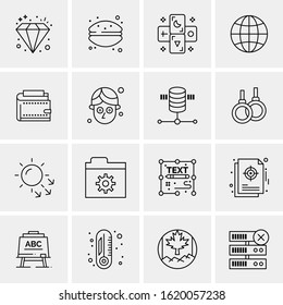16 Business Universal Icons Vector. Creative Icon Illustration to use in web and Mobile Related project.