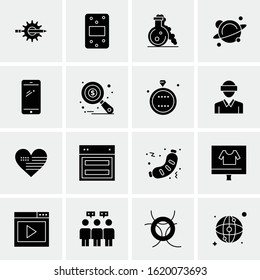 16 Business Universal Icons Vector. Creative Icon Illustration to use in web and Mobile Related project.