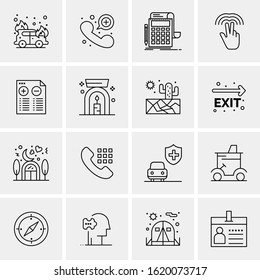 16 Business Universal Icons Vector. Creative Icon Illustration to use in web and Mobile Related project.