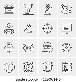 16 Business Universal Icons Vector. Creative Icon Illustration to use in web and Mobile Related project.
