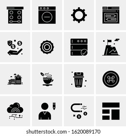 16 Business Universal Icons Vector. Creative Icon Illustration to use in web and Mobile Related project.