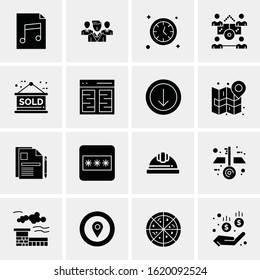 16 Business Universal Icons Vector. Creative Icon Illustration to use in web and Mobile Related project.