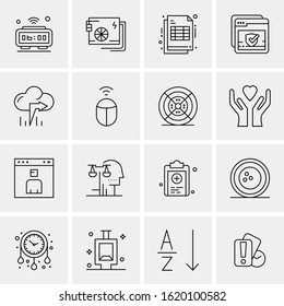 16 Business Universal Icons Vector. Creative Icon Illustration to use in web and Mobile Related project.