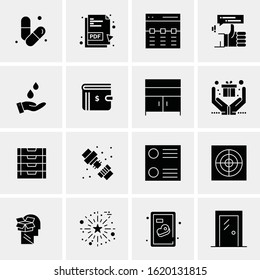 16 Business Universal Icons Vector. Creative Icon Illustration to use in web and Mobile Related project.