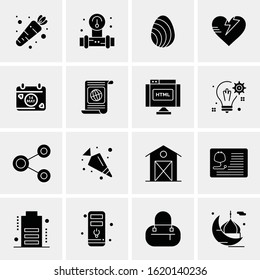 16 Business Universal Icons Vector. Creative Icon Illustration to use in web and Mobile Related project.