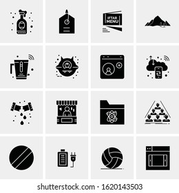 16 Business Universal Icons Vector. Creative Icon Illustration to use in web and Mobile Related project.