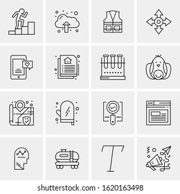 16 Business Universal Icons Vector. Creative Icon Illustration to use in web and Mobile Related project.
