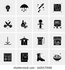 16 Business Universal Icons Vector. Creative Icon Illustration to use in web and Mobile Related project.