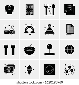 16 Business Universal Icons Vector. Creative Icon Illustration to use in web and Mobile Related project.