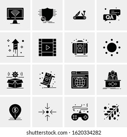 16 Business Universal Icons Vector. Creative Icon Illustration to use in web and Mobile Related project.