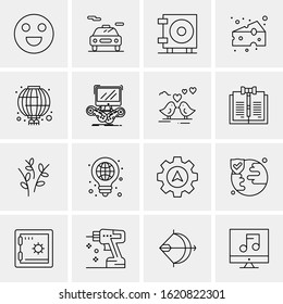 16 Business Universal Icons Vector. Creative Icon Illustration to use in web and Mobile Related project.