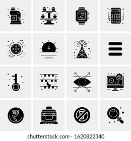 16 Business Universal Icons Vector. Creative Icon Illustration to use in web and Mobile Related project.