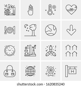 16 Business Universal Icons Vector. Creative Icon Illustration to use in web and Mobile Related project.