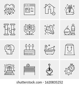16 Business Universal Icons Vector. Creative Icon Illustration to use in web and Mobile Related project.