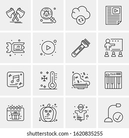 16 Business Universal Icons Vector. Creative Icon Illustration to use in web and Mobile Related project.