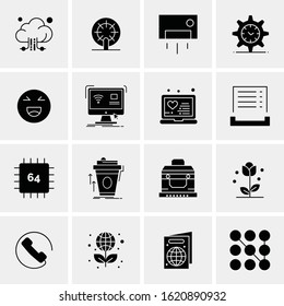16 Business Universal Icons Vector. Creative Icon Illustration to use in web and Mobile Related project.