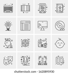 16 Business Universal Icons Vector. Creative Icon Illustration to use in web and Mobile Related project.