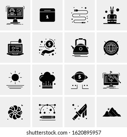 16 Business Universal Icons Vector. Creative Icon Illustration to use in web and Mobile Related project.