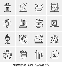 16 Business Universal Icons Vector. Creative Icon Illustration to use in web and Mobile Related project.