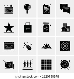 16 Business Universal Icons Vector. Creative Icon Illustration to use in web and Mobile Related project.