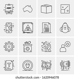 16 Business Universal Icons Vector. Creative Icon Illustration to use in web and Mobile Related project.