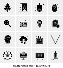 16 Business Universal Icons Vector. Creative Icon Illustration to use in web and Mobile Related project.