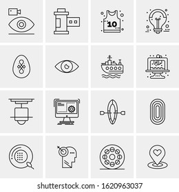 16 Business Universal Icons Vector. Creative Icon Illustration to use in web and Mobile Related project.