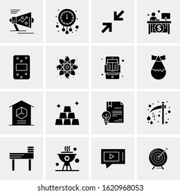 16 Business Universal Icons Vector. Creative Icon Illustration to use in web and Mobile Related project.