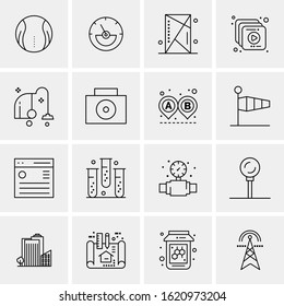 16 Business Universal Icons Vector. Creative Icon Illustration to use in web and Mobile Related project.