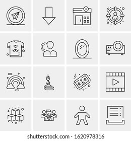 16 Business Universal Icons Vector. Creative Icon Illustration to use in web and Mobile Related project.