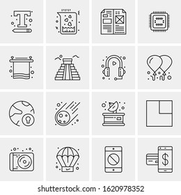 16 Business Universal Icons Vector. Creative Icon Illustration to use in web and Mobile Related project.