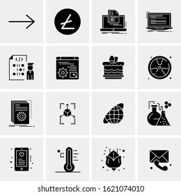 16 Business Universal Icons Vector. Creative Icon Illustration to use in web and Mobile Related project.