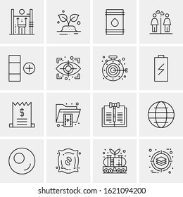 16 Business Universal Icons Vector. Creative Icon Illustration to use in web and Mobile Related project.