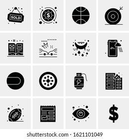 16 Business Universal Icons Vector. Creative Icon Illustration to use in web and Mobile Related project.
