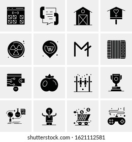 16 Business Universal Icons Vector. Creative Icon Illustration to use in web and Mobile Related project.