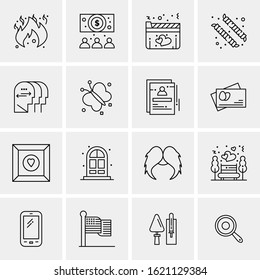 16 Business Universal Icons Vector. Creative Icon Illustration to use in web and Mobile Related project.