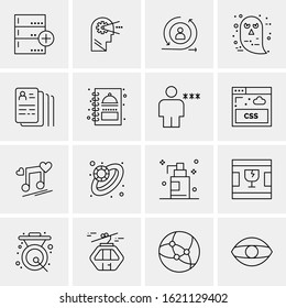 16 Business Universal Icons Vector. Creative Icon Illustration to use in web and Mobile Related project.