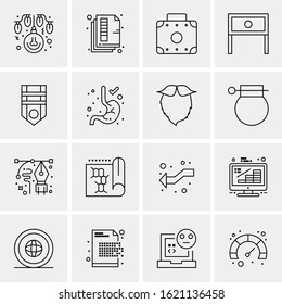 16 Business Universal Icons Vector. Creative Icon Illustration to use in web and Mobile Related project.